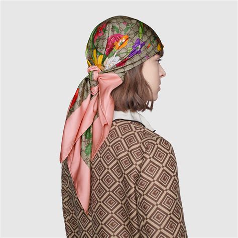 pink gucci scarf silk|Gucci silk scarf sale.